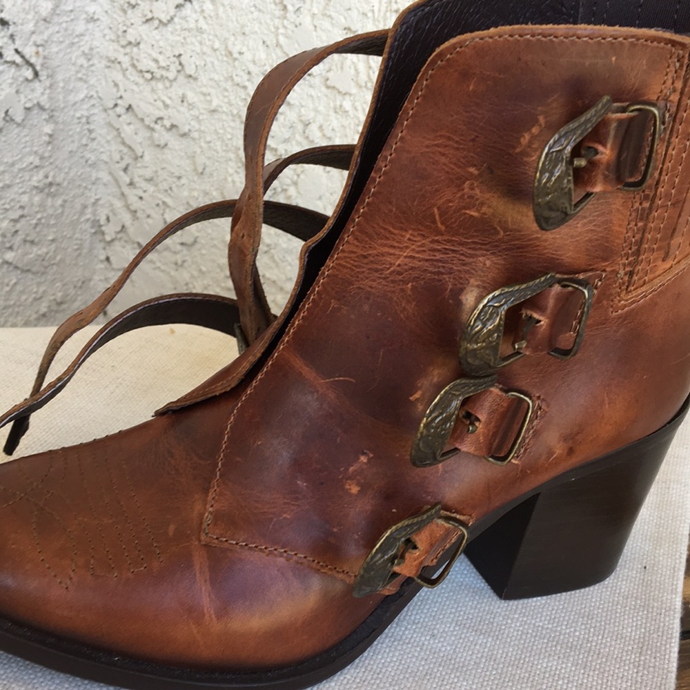 Steve Madden Leather Prairie Boots Fits 8.5 9 - Picture 9 of 12